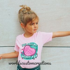 Kids You make my heart pop Valentines day tee